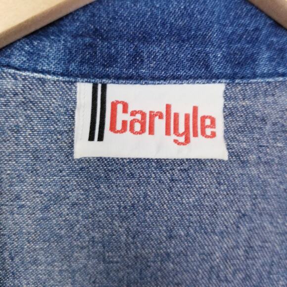 *Vintage* CARLYLE Two Button Bejeweled Denim Blazer Stars & Gems - XL - Picture 7 of 7